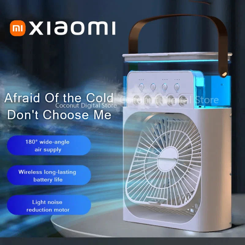 Xiaomi  3-In-1 Portable Air Conditioners Fan with LED Night Light Household Mini Air Cooler for Office Home Adjustable Fan